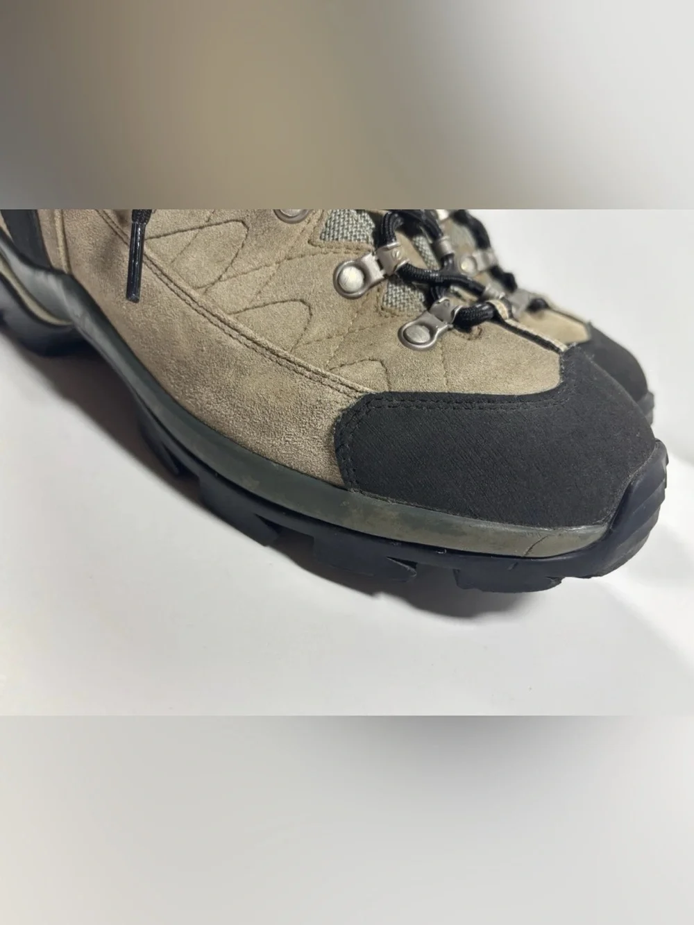 Scarpa ZG GTX Gore-Tex Vibram Hiking Boots Mens 11 Taupe Leather Backpacking